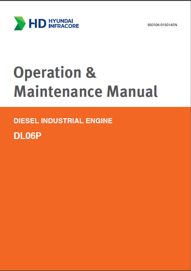 Develon DL06P Diesel Industrial Engine Operation and Maintenance Manual (950106-015014EN)