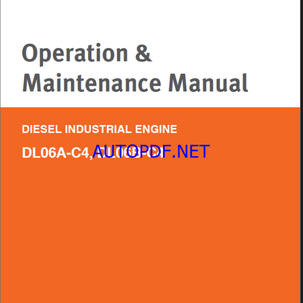 Develon DL06A-C4, DL06B-C4 Diesel Industrial Engine Operation and Maintenance Manual (950106-147004EN)
