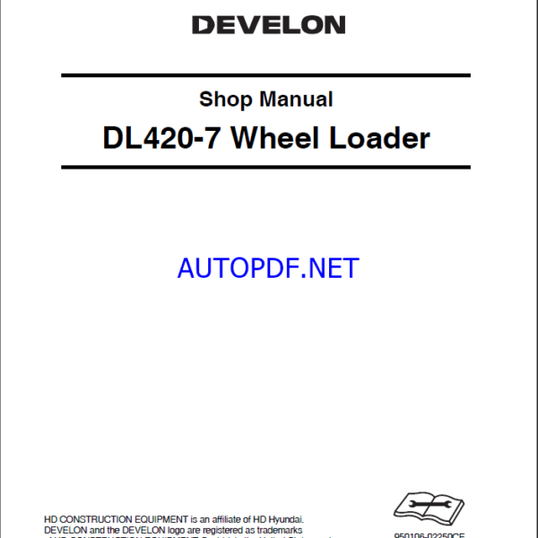 Develon DL420-7 Wheel Loader Shop Manual (950106-02250)