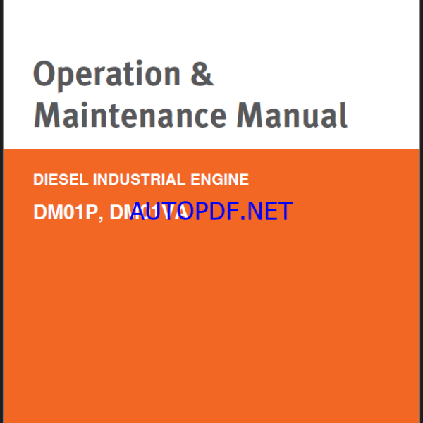 Develon DM01P, DM01VA Diesel Industrial Engine Operation and Maintenance Manual (950106-124004EN)