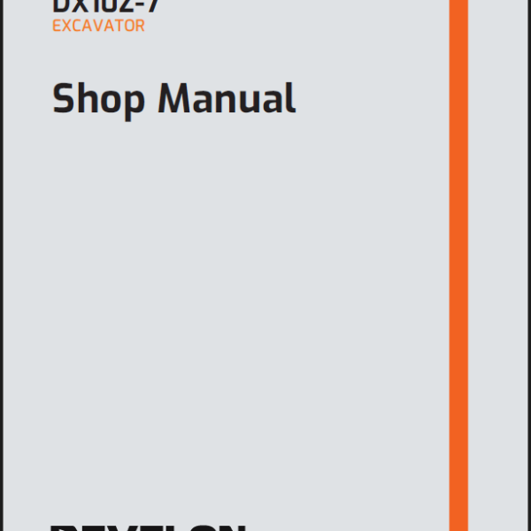 Develon DX10Z-7 Mini Excavator Shop Manual (950106-03324_A_EN)