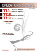 Takeuchi TL8, TL10, TL12 Track Loader Operators Manual (AU8E012)