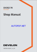 Develon DX35Z-7K Mini Excavator Shop Manual (950106-04247_A_EN)