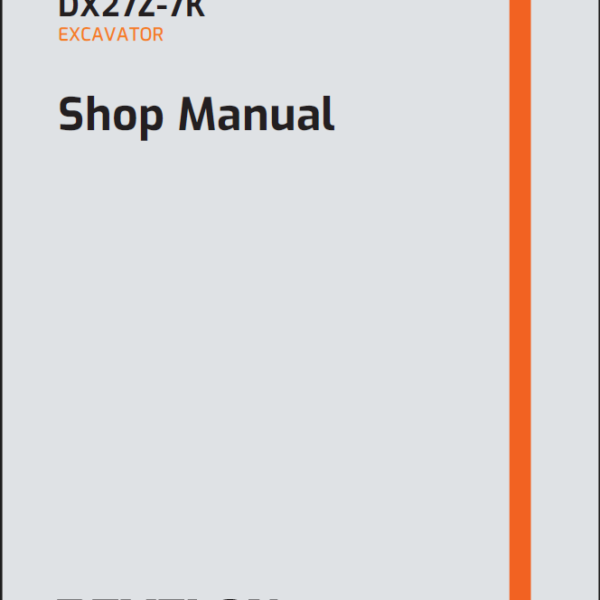 Develon DX27Z-7K Mini Excavator Shop Manual (950106-03701_A_EN)