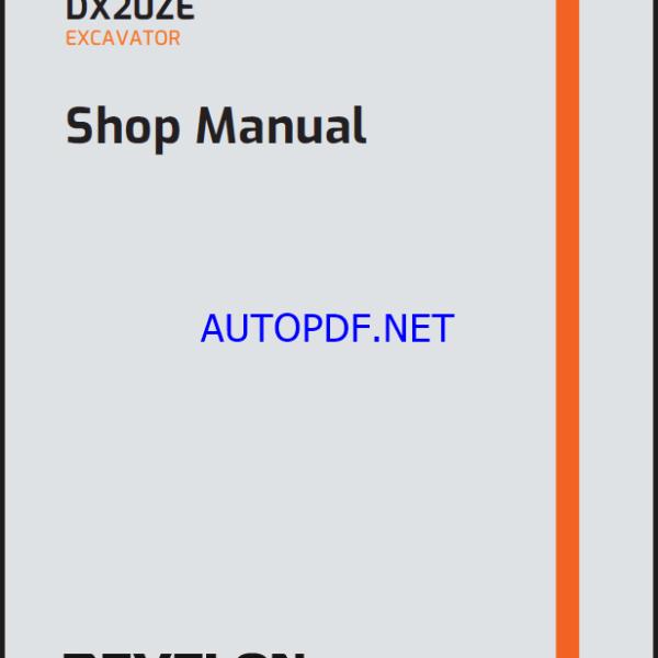 Develon DX20ZE Mini Excavator Shop Manual (950106-03152_B_EN)