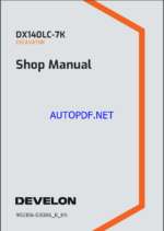 Develon DX140LC-7K Crawler Excavator Shop Manual (950106-03086_B_EN)