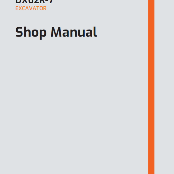 Develon DX62R-7 Mini Excavator Shop Manual (950106-03096_B_EN)