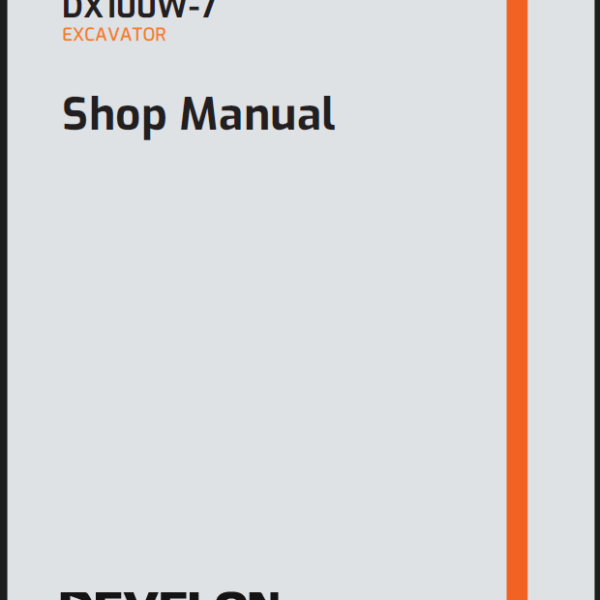 Develon DX100W-7 Wheeled Excavator Shop Manual (950106-02655_C_EN)