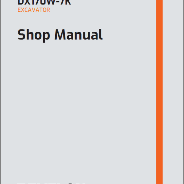 Develon DX170W-7K Wheeled Excavator Shop Manual (950106-03641_A_EN)