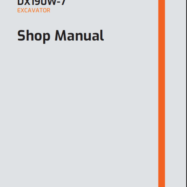 Develon DX190W-7 Wheeled Excavator Shop Manual (950106-02407_C_EN)