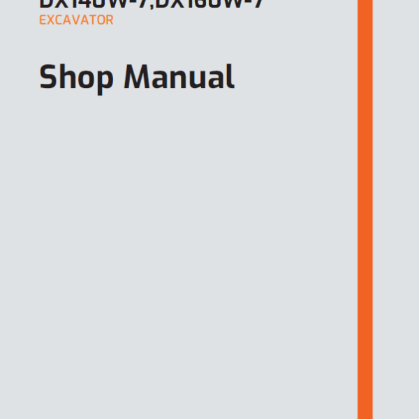 Develon DX160W-7 Wheeled Excavator Shop Manual (950106-02394_C_EN)
