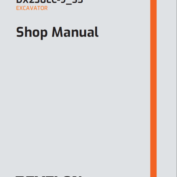 Develon DX230LC-9 S5 Crawler Excavator Shop Manual (950106-03919_A_EN)