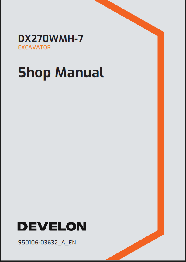 Develon DX270WMH-7 Material Handler Shop Manual (950106-03632_A_EN)
