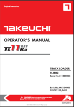 Takeuchi TL11R3 Track Loader Operators Manual (AAC1EN003)