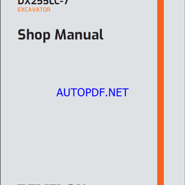 Develon DX255LC-7 Crawler Excavator Shop Manual (950106-02512_C_EN)