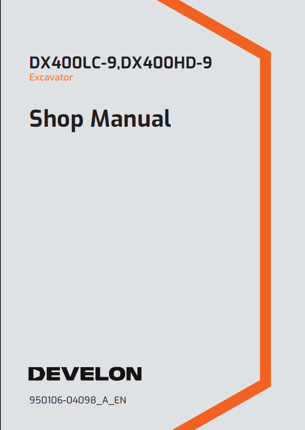 Develon DX400LC-9 Excavator Shop Manual (950106-04098_A_EN)