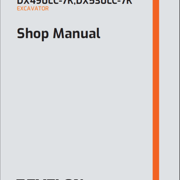 Develon DX490LC-7K Crawler Excavator Shop Manual (950106-02877_D_EN)