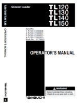 Takeuchi TL120, TL130, TL140, TL150 Crawler Loader Operators Manual (AT7E023)