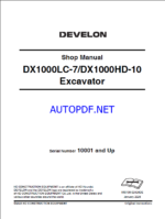Develon DX1000HD-10 Hydraulic Excavator Shop Manual (950106-02428DE)