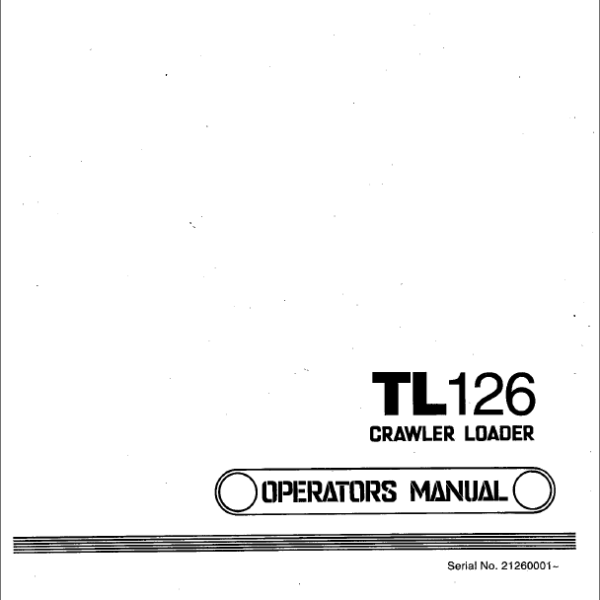 Takeuchi TL126 Crawler Loader Operators Manual (AT6E002)