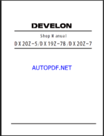 Develon DX19Z-7B Mini Excavator Shop Manual