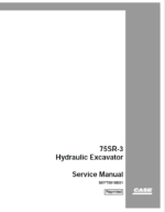 Case 75SR-3 Hydraulic Excavator Service Manual (S5YT0018E01)