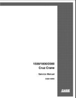 Case 1500, 1800, 2000 Cruz Crane Service Manual (S406169M3)