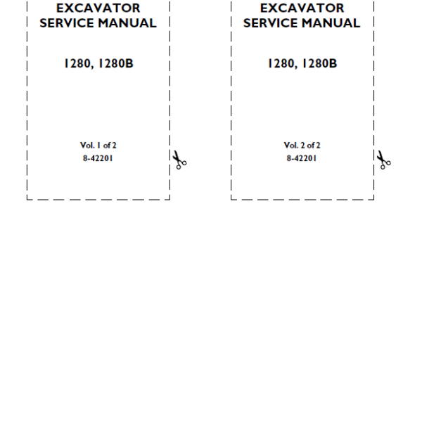 Case 1280, 1280B Excavator Service Manual (8-42201) (June 1985)
