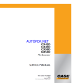 Case CX42D, CX45D, CX50D, CX55D Mini Excavator Service Manual (92293079) (September 2024)