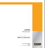 Case CX25D Mini Excavator Service Manual (92269377) (June 2024)