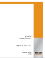 Case CX365E Crawler Excavator Service Manual (92081887) (March 2023)