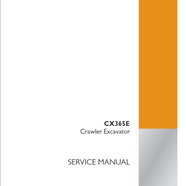 Case CX365E Crawler Excavator Service Manual (92081887) (March 2023)