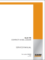 Case SL50 TR Compact Wheel Loader Service Manual (92086720) (March 2024)