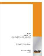 Case SL35, SL35TR Compact Wheel Loader Service Manual (92086702) (March 2024)