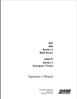 Case 435, 445 Series 3 Skid Steer and 445CT Series 3 Compact Track Operators Manual (Print No. 84286776)