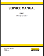 New Holland E60C Mini Excavator Service Manual (90433654) (February 2021)