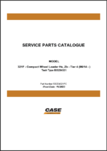 Case 312F Tier 4 Compact Wheel Loader HS, ZB Service Parts Catalogue (533234321PC) (November 2023)