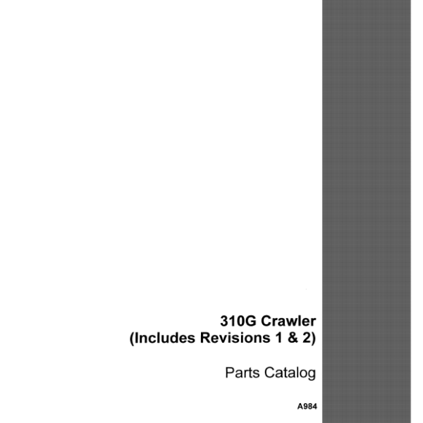 Case 310G Crawler Parts Catalog (A984)