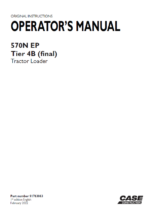 Case 570N EP Tier 4B Final Tractor Loader Operators Manual (91763063) (February 2022)