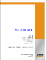Case 521G Wheel Loader Service Parts Catalogue (531631521PC) (November 2024)