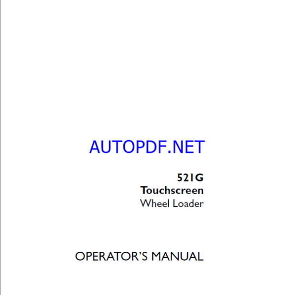 Case 521G Touchscreen Operators Manual (91900004) (April 2023)