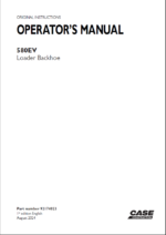 Case 580EV Loader Backhoe Loader Operators Manual (92174023) (August 2024)