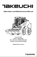 Takeuchi TS80R2 Operation and Maintenance Manual (0404-653)