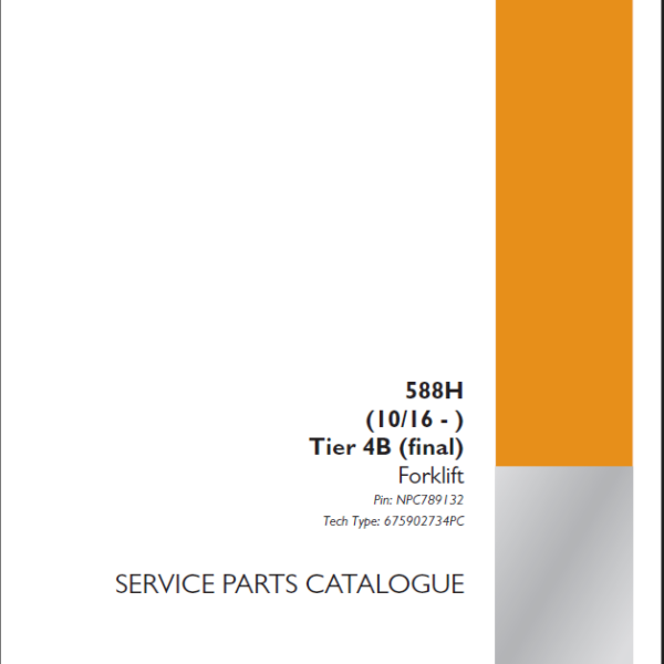 Case 588H Tier 4B Final Service Parts Catalogue (675902734PC) (October 2024)