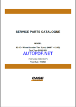 Case 621E Tier 3 NA Wheel Loader Service Parts Catalogue (530631621PC) (October 2023)