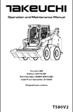 Takeuchi TS80V2 Operation and Maintenance Manual (0404-654)