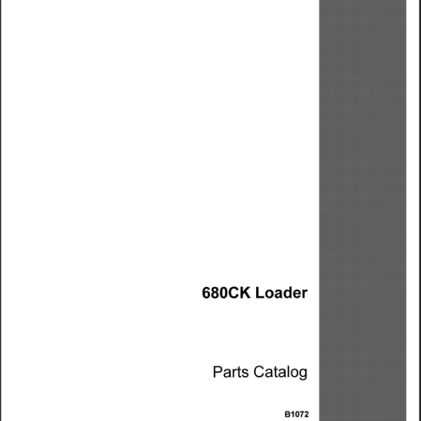 Case 680CK Loader Parts Catalog (B1072)