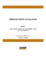 Case 721E Tier 3 NA Wheel Loader Service Parts Catalogue (530641721PC) (May 2023)