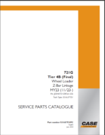 Case 721G Tier 4B Final Wheel Loader Service Parts Catalogue (531637721PC) (June 2024)