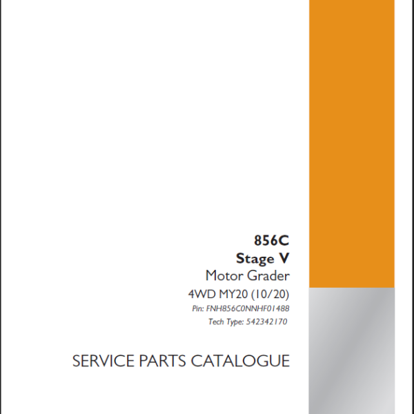 Case 856C Stage V Motor Grader Service Parts Catalogue (542342170PC) (June 2024)
